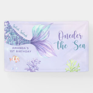 Mermaid Birthday Party Onethe Sea Mermaid Banner