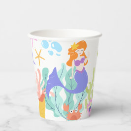 Mermaid Birthday Party Paper Cups Pappbecher