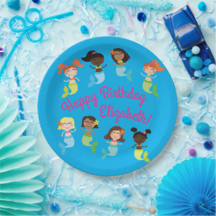 Mermaid Birthday Party Pappteller