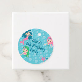 Mermaid Birthday Party Personalisiert Danke Geschenkanhänger