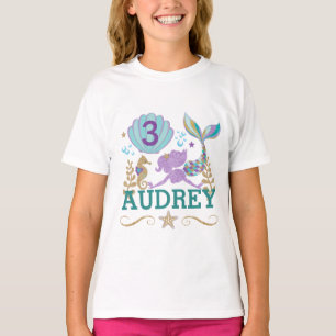 Mermaid Birthday Party Personalisiert T Shirt