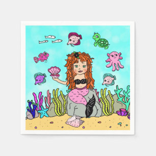 Mermaid Birthday Party Serviette