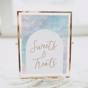 Mermaid Birthday Party Süßigkeiten und Leckereien Poster