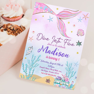 Mermaid Birthday Party under Sea Party Einladung