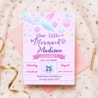 Mermaid Birthday Party under Sea Party Einladung