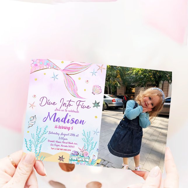 Mermaid Birthday Party under Sea Party Einladung (Von Creator hochgeladen)
