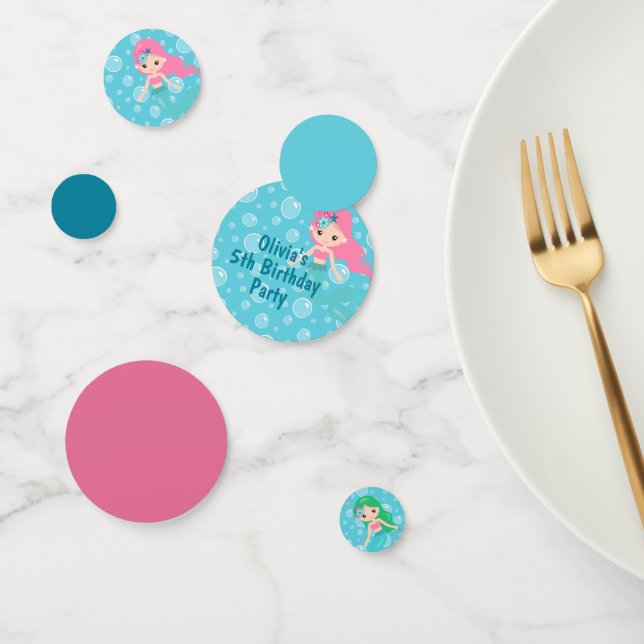 Mermaid Birthday Personalisiert Konfetti (Gruppe)