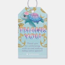 Mermaid Birthday Pink Blue Vielen Dank Geschenkanhänger
