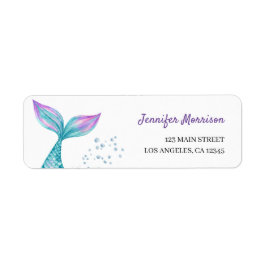 Mermaid Birthday Rücksendeadresse