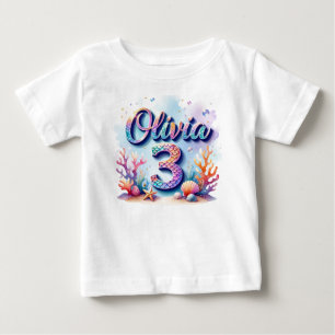 Mermaid Birthday T - Shirt - Personalisierter Name