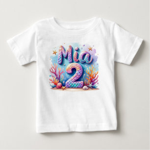 Mermaid Birthday T - Shirt - Personalisierter Name