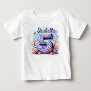 Mermaid Birthday T - Shirt - Personalisierter Name