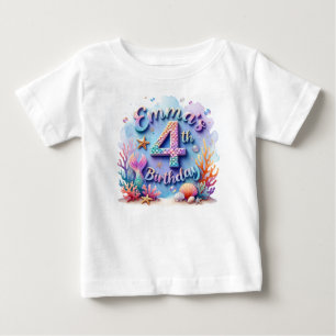 Mermaid Birthday T - Shirt - Personalisierter Name