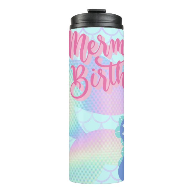 Mermaid Birthday Thermal tumbler Thermosbecher (Vorderseite)