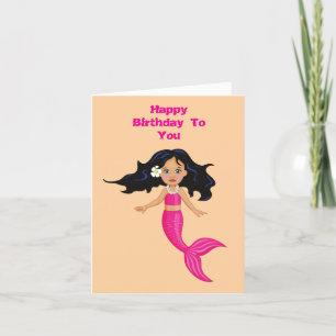 Mermaid Birthday Wish Kid Karte