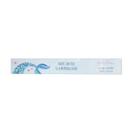 Mermaid Birthday Wrap Around Envelope Adresse