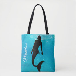 Mermaid Black Blue Ocean Sommer Moderner Strand