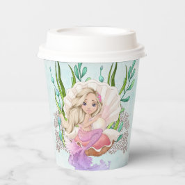 Mermaid (Blonde) in Oyster Muschel Paper Cups Pappbecher