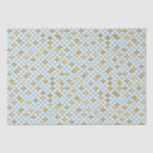 Mermaid Blue Gold Glitzer Sparkle Seidenpapier