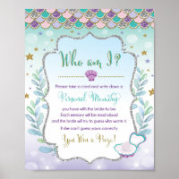 Mermaid Brautparty Game Who is I Memory Game