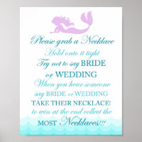 Mermaid Brautparty sagt nicht Bride Wedding Sign