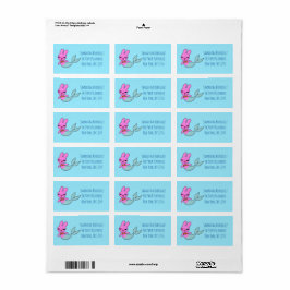 Mermaid Bunny Address Labels Adressaufkleber