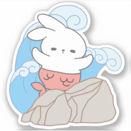 Mermaid Bunny Adventures Ein Abstecher in den Somm Aufkleber