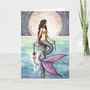 Mermaid Card Notecard von Molly Harrison Karte