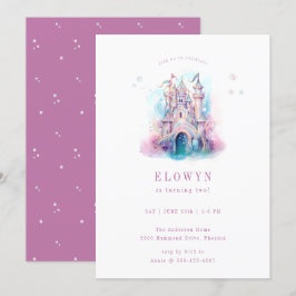 Mermaid Castle Birthday Party Einladung