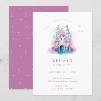 Mermaid Castle Birthday Party Einladung