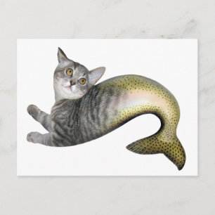 Mermaid Cat Postkarte