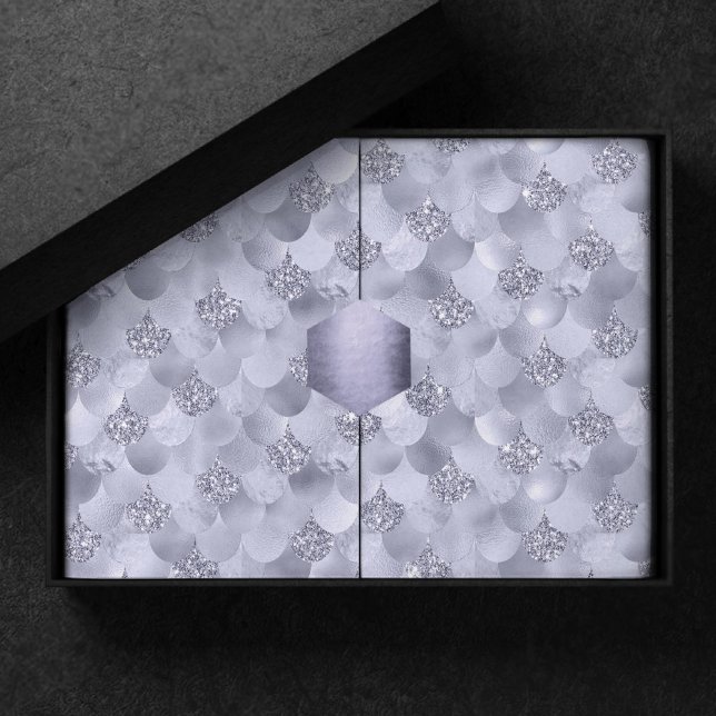 Mermaid Chic Scales | Dusty Lavender Lila Luster Seidenpapier (Von Creator hochgeladen)