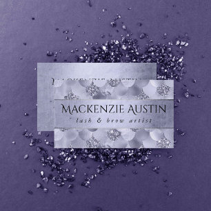 Mermaid Chic Scales Dusty Lila Luster Branding Visitenkarte