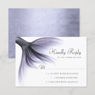 Mermaid Chic Schwanz Dusty Lavender Lila Sheen RSVP Karte