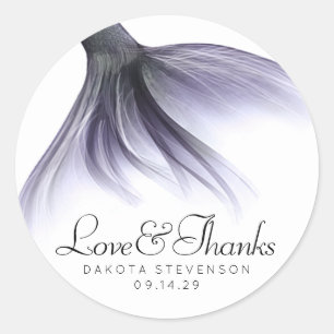 Mermaid Chic Schwanz   Lavender Lila Vielen Dank Runder Aufkleber