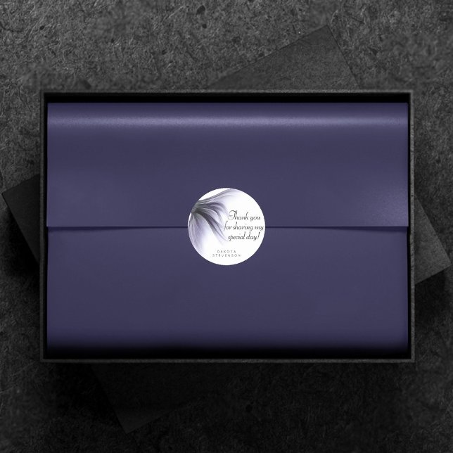 Mermaid Chic Schwanz | Lavender Lila Vielen Dank Runder Aufkleber (Von Creator hochgeladen)