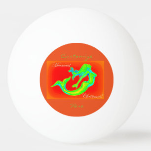 Mermaid Christmas Tischtennisball