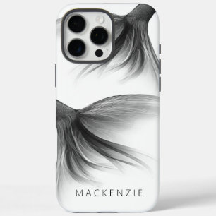 Mermaid Chrome Schwanz Silber-Imitate schimmern iPhone 16 Pro Max Hülle