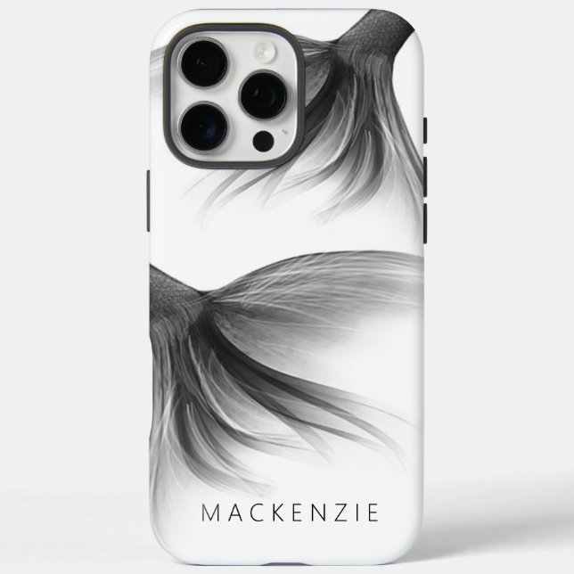 Mermaid Chrome Schwanz | Silber-Imitate schimmern  Case-Mate iPhone Hülle (Rückseite)