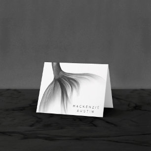Mermaid Chrome Schwanz   Silber-Imitate schimmern  Dankeskarte