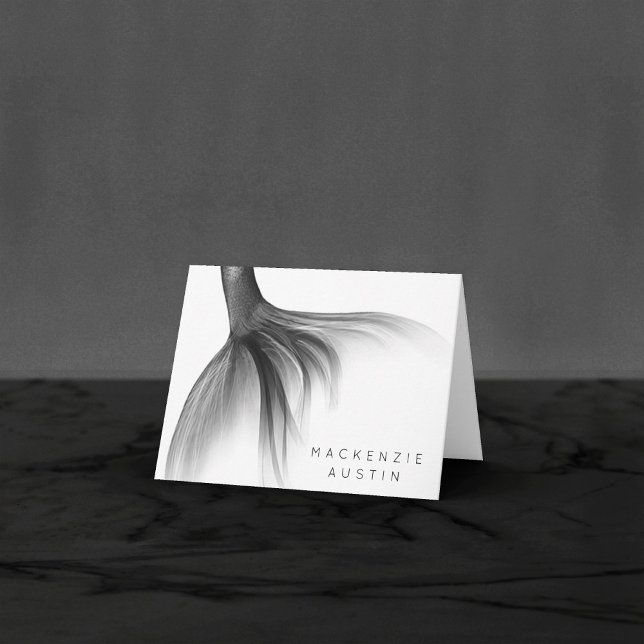 Mermaid Chrome Schwanz | Silber-Imitate schimmern  Dankeskarte (Von Creator hochgeladen)