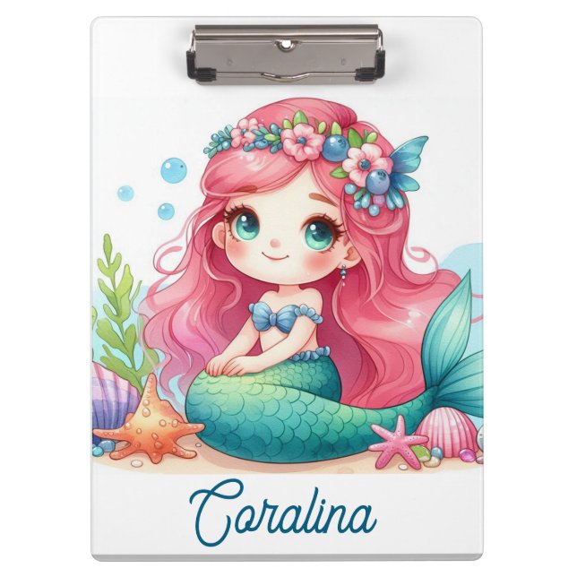 Mermaid clipboard klemmbrett (Vorderseite)