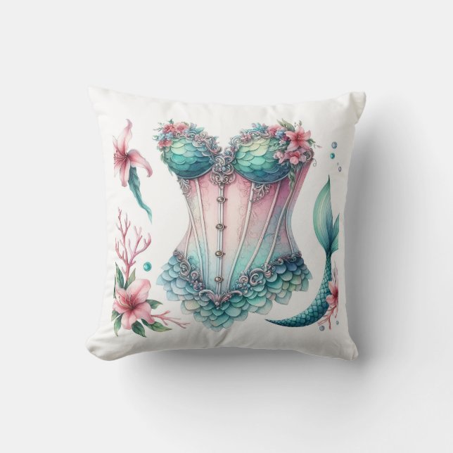 Mermaid Corset Kissen (Vorderseite)