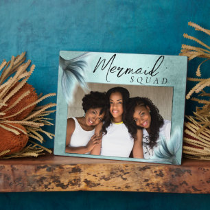 Mermaid Crew Aqua   Mint Seafoam Luxe Friend Foto Fotoplatte