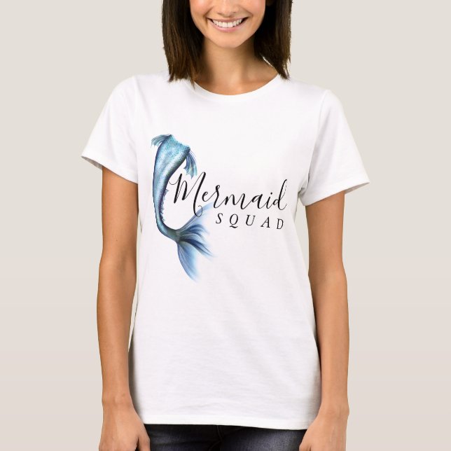 Mermaid Crew Ice Blue | Mutation Junggeselinnen-Ab T-Shirt (Vorderseite)