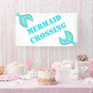 Mermaid Crossing Party Banner
