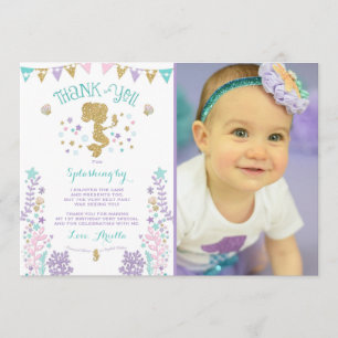 Mermaid Danke, dass ihr Karte unter dem Meer Danke