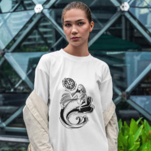 Mermaid Dark Art Nouveau T-Shirt