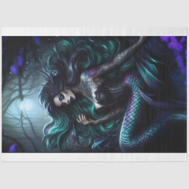 Mermaid Dark Seidenpapier (Vorderseite)