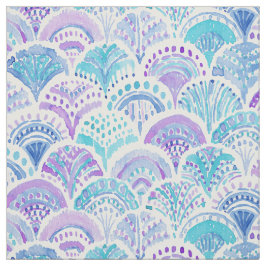 MERMAID DAYDREAMS Watercolor Boho Beach Fish Scale Stoff